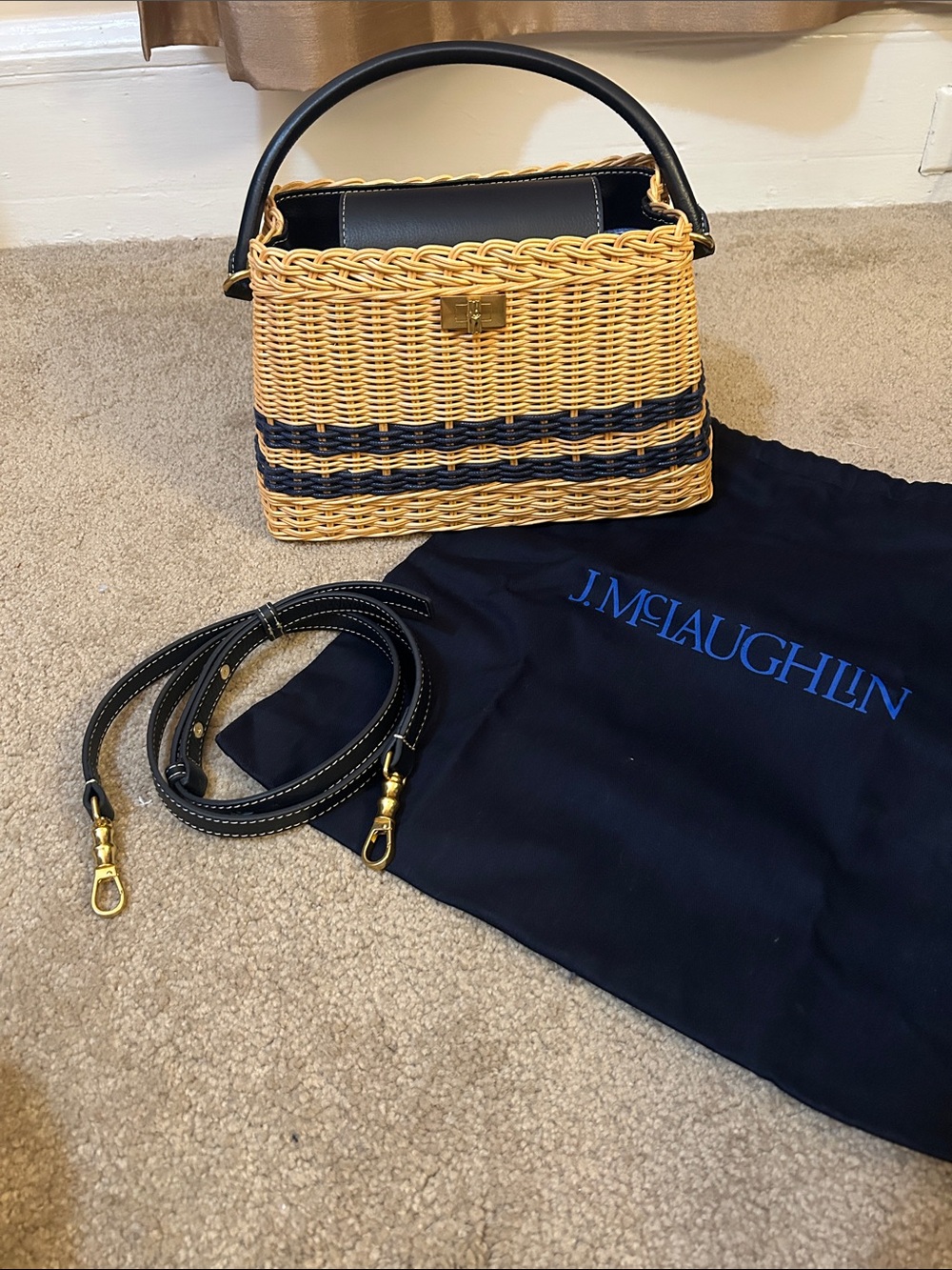 J.McLaughlin Faith Wicker Handbag - Picture 2 of 16